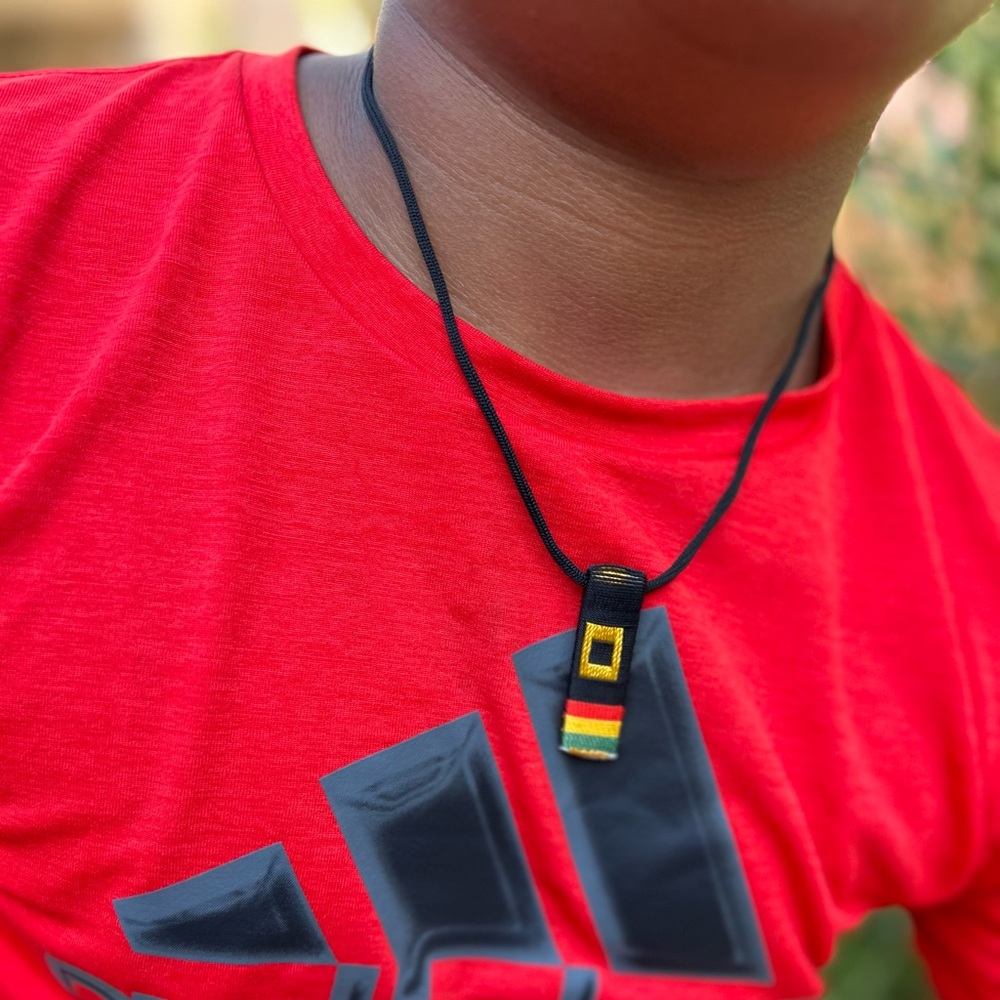 NW 💯 handmade adjustable initial tag necklace, Benin Made